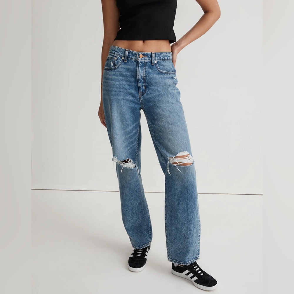 Madewell The Dadjean in Brockport Wash: Ripped Edition Size 25